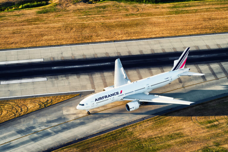 air france 777 yvr taxi aerial scaled