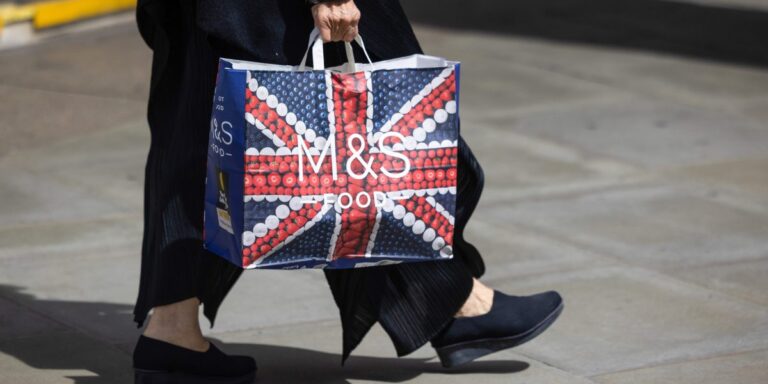Marks and Spencer bag Chris Ratcliffe Bloomberg GettyImages 2152821053 e1716370000437