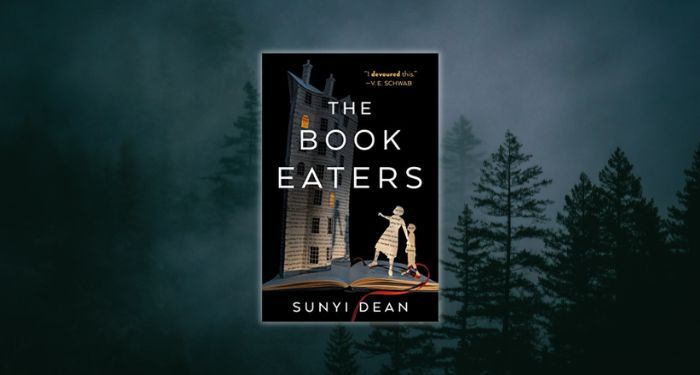 the book eaters cover against backdrop of misty dark forest.jpg.optimal
